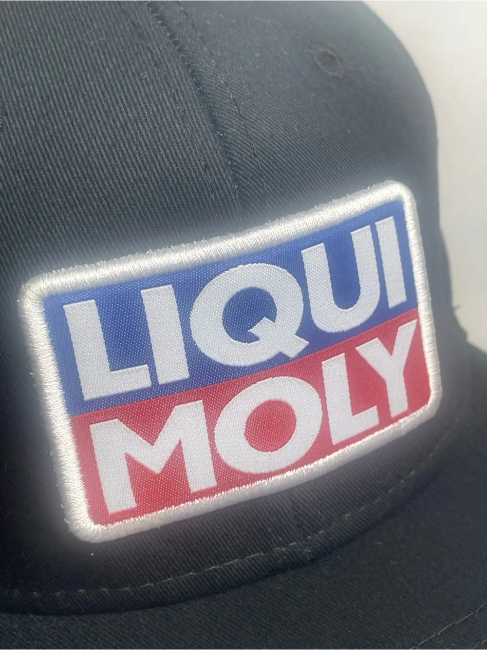Liqui Moly Embroidered Logo Patch Trucker Hat Mesh Back Adjustable Black Cap